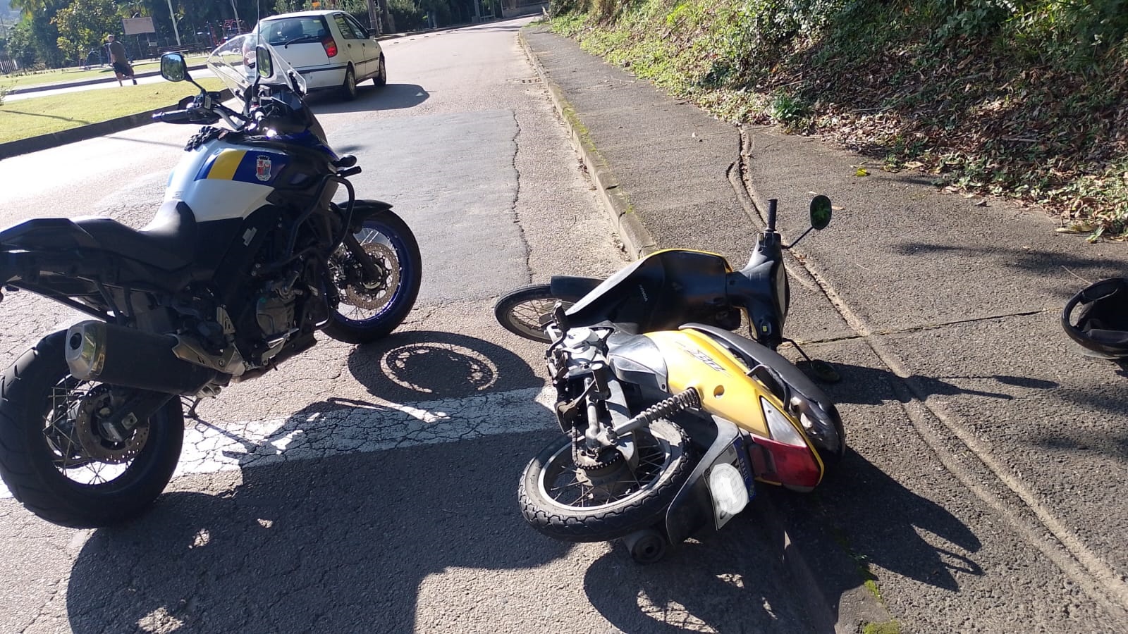 Motociclista abandona moto e foge após desobedecer ordem de parada do Getran em Pomerode