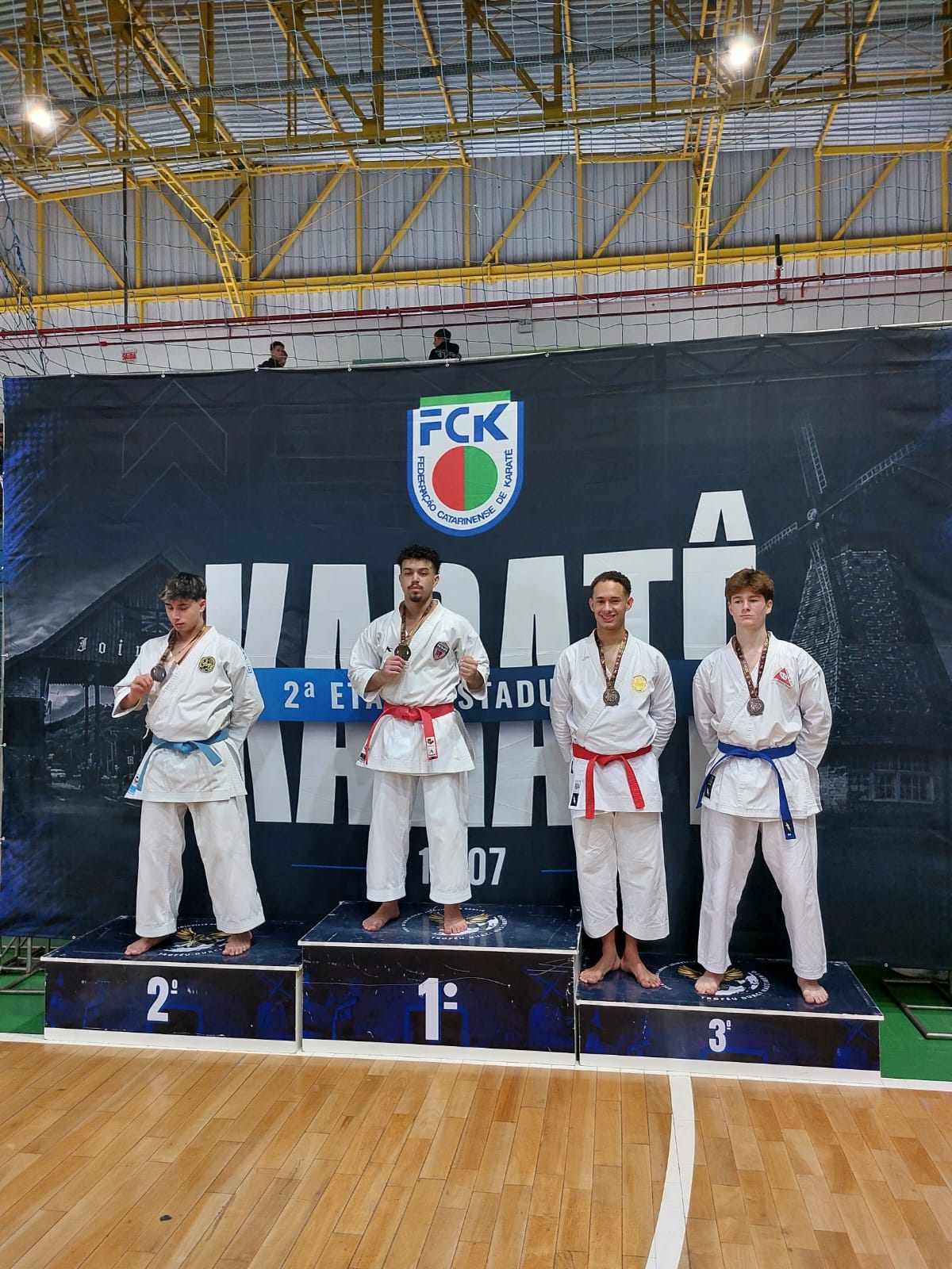 Karatê de Pomerode conquista quatro medalhas no Estadual Divisão A