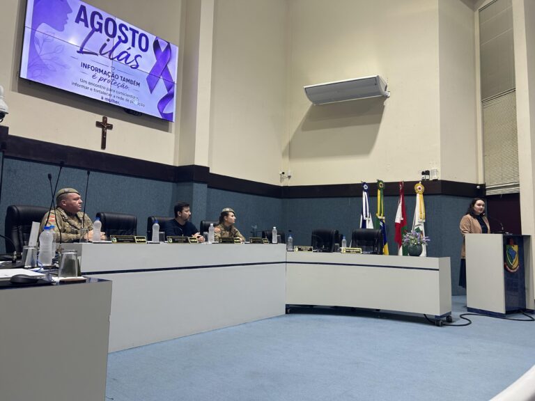Agosto Lilás: Câmara de Pomerode promove encontro sobre violência contra a mulher