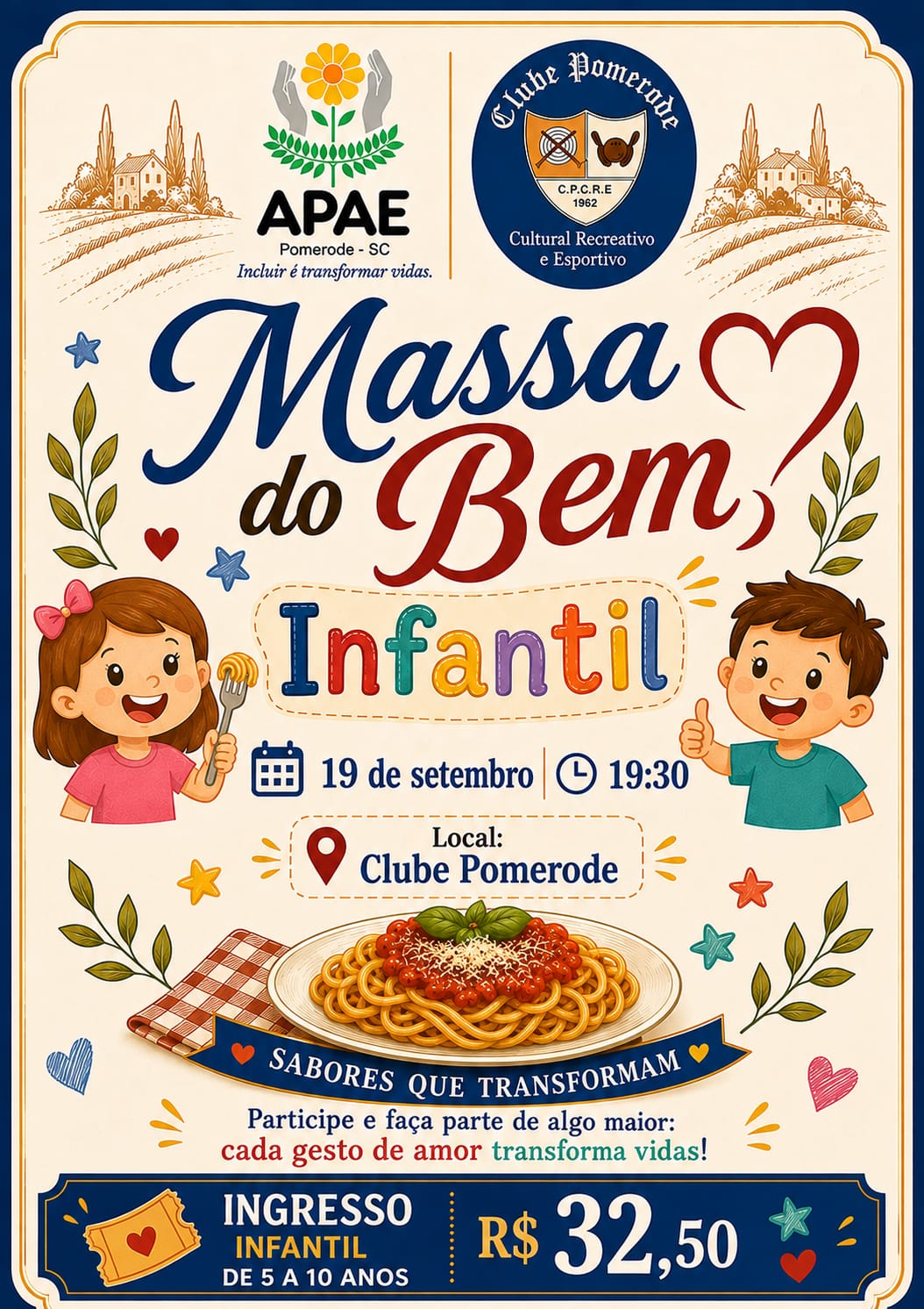 APAE de Pomerode promove Massa do Bem, no mês de setembro