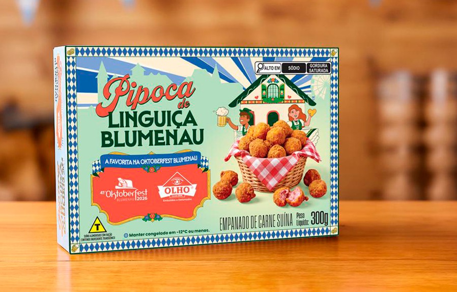 Pipoca de linguiça Blumenau chega ao varejo após sucesso na Oktoberfest