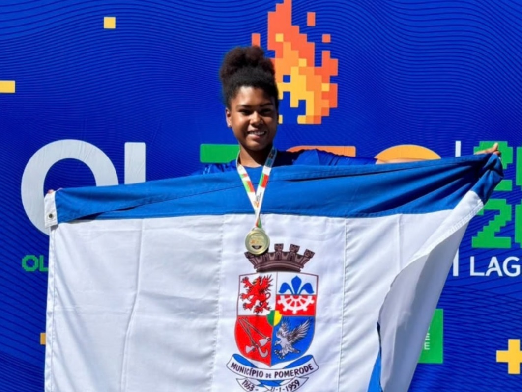 Pomerode conquista ouro no Lançamento do Martelo da Olesc