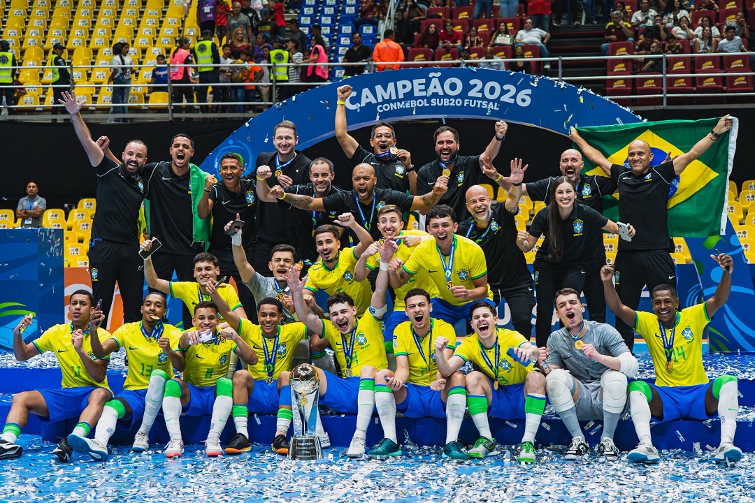 Brasil conquista Sul-Americano Sub-20 de Futsal com pomerodense no elenco