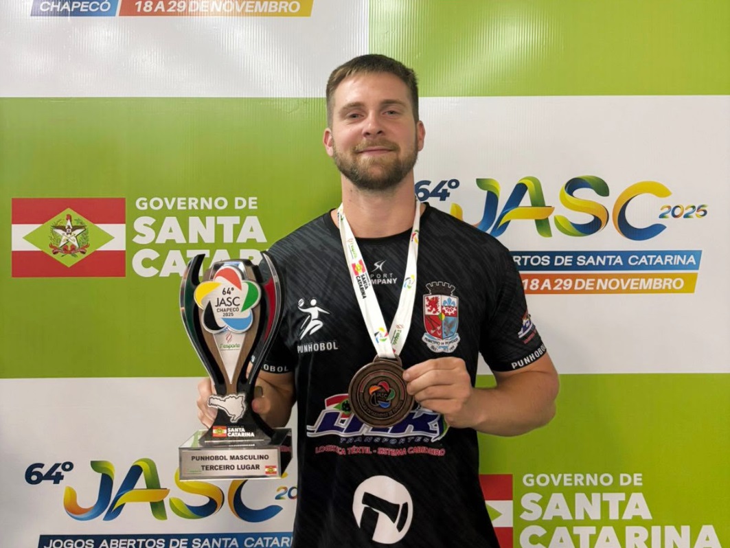 Atleta pomerodense é convocado para a Seleção Brasileira de Punhobol
