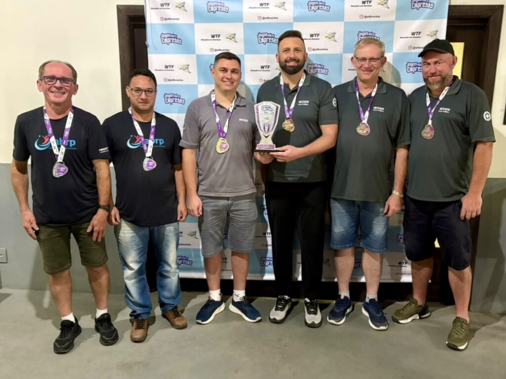 NETZSCH do Brasil vence etapa do dominó masculino dos Jogos entre Empresas 2026.