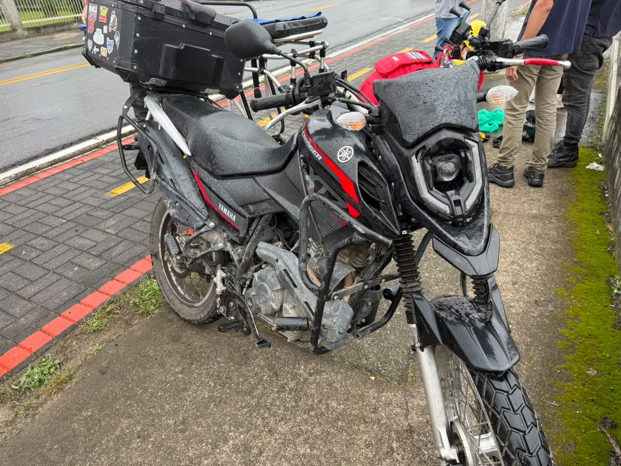 Queda de motocicleta em Pomerode